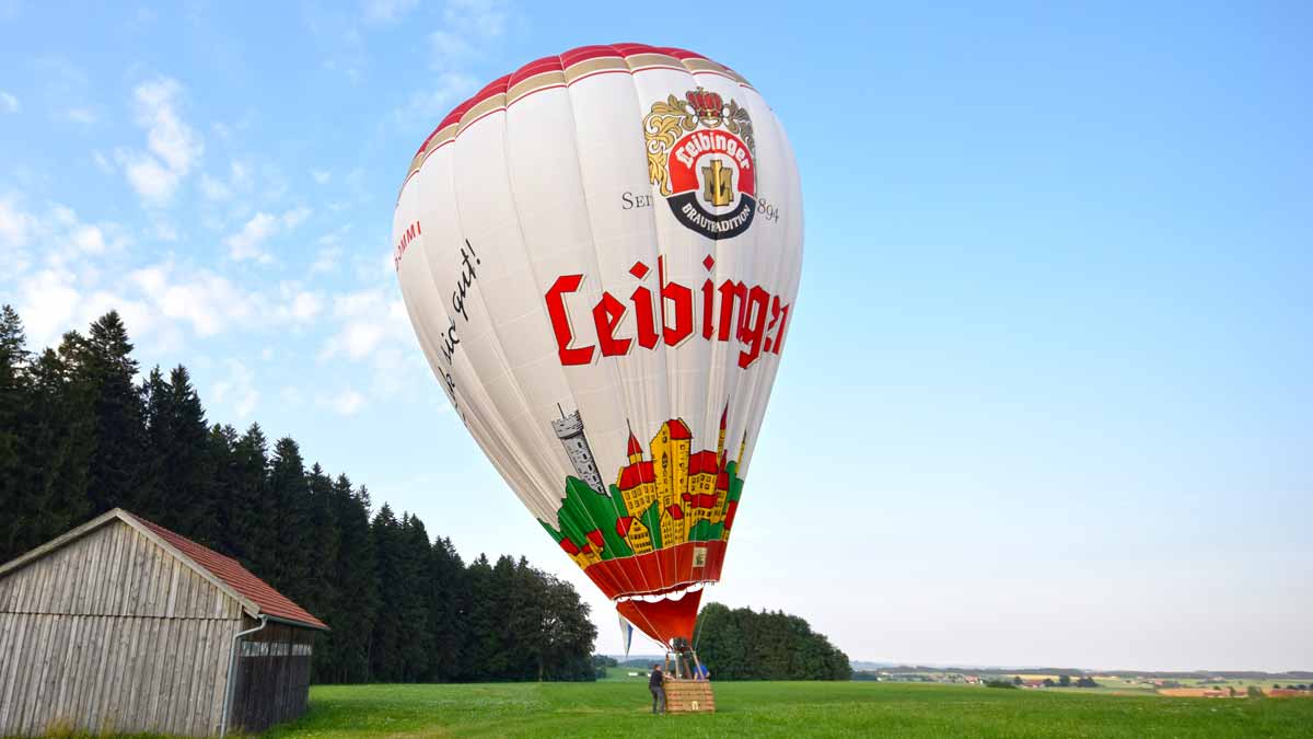 Heißluftballon der Ravensburger Brauerei Leibinger
