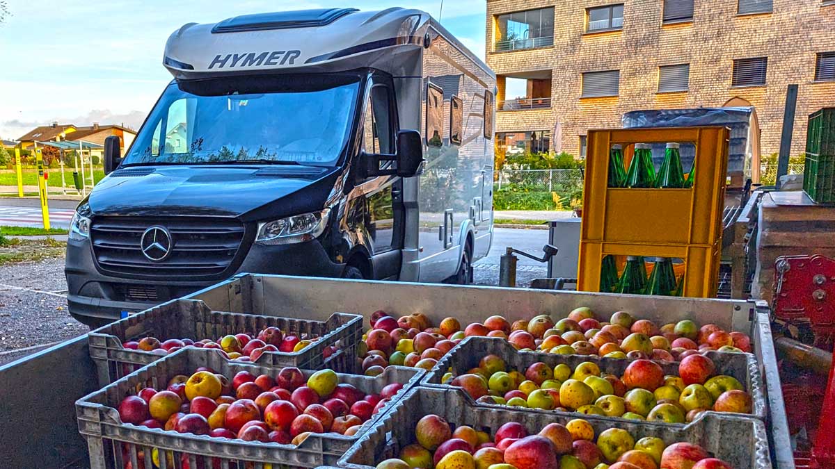 Wohnmobiltour Vorarlberg Äpfel